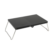 Halın Alüminyum Alaşımlı Mini Katlanır Masa Piknik Barbekü Masa - Siyah
