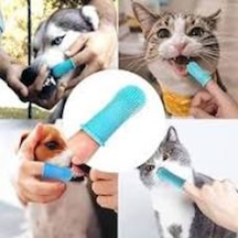 Kedi & Köpek Diş Fırçası Pratik Silikon Parmak Fırça Plak Tartar Diş Eti Bakımı