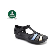 Venüs 23033319y Yanı Açık Kafesli Deri Kadın Sandalet 001