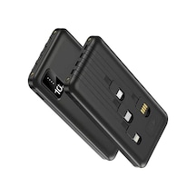 Powerway Tx109 10.000mah Kablolu Dijital Göstergeli Fenerli Powerbank Dahili Telefon Stand Micro - Type C - Lightning