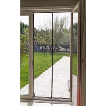 Mıknatıslı Kapı Sinekliği 105x210 Cm Cırtbantlı Siyah Tül Tül