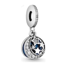 Fubena Gümüş Ay Ve Yıldızlar Disk Sallantılı Charm