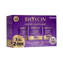 Bioxcin Collagen &amp Biotin Hacim Şampuanı / 3 X 300 Ml / İnce Telli Ve Hacimsiz Saçlar İçin / Hidrolize Kolajen