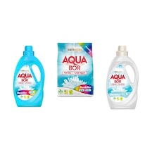 Aquabor Doğal Mineralli Sıvı Renkliler + 4 Kg Renkliler + Sıvı Beyaz 3 Lü Set 0.75 LT - 2.5 LT - 12 KG
