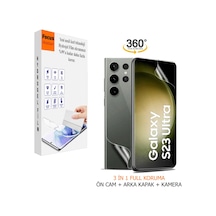 S23 Uyumlu Ultra 3 In 1 Kırılmaz Cam Özel Kesim Hydrogel Film