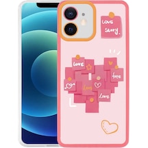 Butam Bilişim Apple Uyumlu iPhone 12 M fit Desenli Kılıf love Story No2 Love