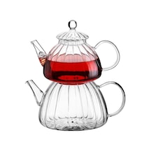 Isıya Dayanıklı Cam Çaydanlık 1500 ML 800 ML Şeffaf