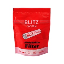 Blitz Germany 80140 Kömürlü Pipo Filtresi 9mm 100 Adet