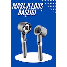 Mey İthalat Masaj Duş Başlığı Yeni Nesil Çok Fonksiyonlu Ayarlanabilir Filtreli Gri