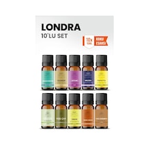 Londra 10 Lu Oda Kokusu Seti Buhurdanlık Yağı, Difüzör Esansı Ve Esansiyel Uçucu Yağ 10ml X 10 Karışık
