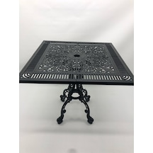 Aluminyumdokumcu Döküm Masa Kare 75*75 Siyah