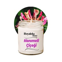 Doğal Özel Seri Kokulu Dekoratif Kavanoz Mum 210 Cc - Hanımeli Esansı - Ryl Çok Renkli