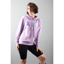 Lila 2 Iplik Kapüşonlu Sweatshirt Çok Renkli