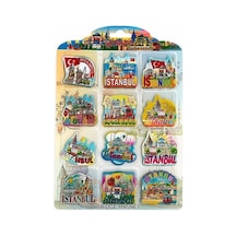 Lb İstanbul Temalı Silikon Buzdolapı Süsü Magnet 12'li Set