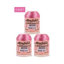 3 Adet Altınbaşak Oya Ve Dantel İpi 20 Gr - Royaleks - No: 312 Çok Renkli