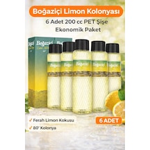 Boğaziçi Limon Kolonyası 200 Cc Pet Şişe 6 Adet 80 Ferahlatıcı Limon Kokulu Kolonya Ekonomik Paket 58152866