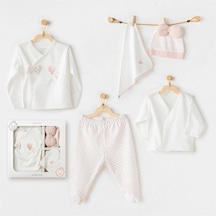 Mey İthalat Ac25550 Newborn Set Pınk Baloons 5'li Hastane Çıkışı Ekru
