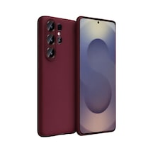 Samsung Galaxy  Uyumlu,  S26 Ultra First Silikon - Bordo