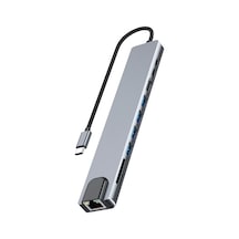 Microcase 10 İn 1 Type-c Hub Çoklayıcı - 4k 60hz Hdmı, Rj45 Gigabit Ethernet, Pd Şarjlı Dönüştürücü Adaptör-al5813