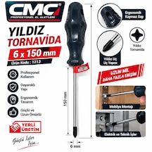 Yıldız Tornavida 6x150 Mm Profesyonel Yerli Üretim Ürün Kodu : Cmc :1213