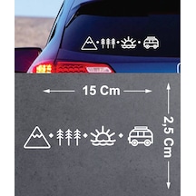 Sahil,karava,dağ Ve Orman Sticker - Araba Oto Motosiklet Karavan Cam Sticker - 02123 15X2,5 Cm