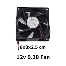 12v Dc 0.30a Brushless Soğutucu Fan 8x8x2.5 Cm 80mm Kasa Güç Kaynağı Kuluçka Uyumlu Büyük Fan