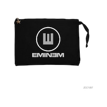 Zepplin Giyim Eminem E 2 Siyah Clutch Astarlı Cüzdan / El Çantası