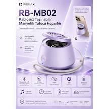 Remax Magsafe Magnetik 2'si 1 Aradatelefon Tutucu Şarjlı Mini Bluetooth Hoparlör 5w Rb-mb02