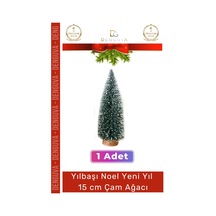 Mini Çam Masaüstü Minyatür Dekorasyon Küçük Süs Kar Yeni Yıl Noel Yapay Sedir Ağacı 15cm 1 Adet 15 CM