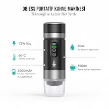 Obiem Obiess 72 W Taşınabilir Espresso Kahve Makinesi