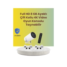 Tçift Kollu Tasarımlı Kablosuz Projeksiyon 4k, 10.000 Oyun Ve Smart App Desteği