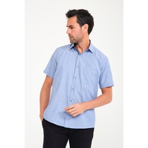 Fitmens Erkek Klasik Kısa Kol Neon Çiçek Armür Hediye Kutulu Gömlek - Ind