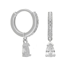 Damla Taşlı Küpe 717106 Silver Gümüş