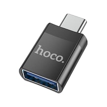 Hoco Ua17 Erkek Type-c To Dişi Usb Dönüştürücü Çevirici Adaptör- 5775 Siyah
