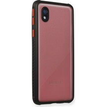 Mey İthalat Samsung Galaxy Uyumlu A01 Core Kılıf Miami Şeffaf Silikon - Siyah