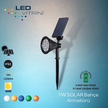 7W Led Solar Bahçe Armatürü