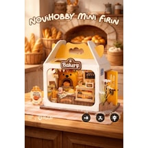 Mini Fırın 3d Puzzle Ahşap Minyatür Maket Kiti Dıy Kendin Yap