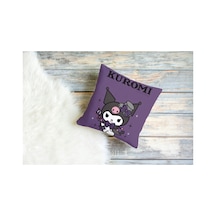 Kuromi Mor Desenli Kare Yastık Kılıfı Çok Renkli