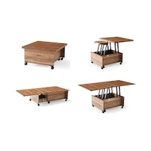 Akıllı Sihirli Laptop Sehpa/ Yemek Masası / Orta Sehpa Atlantik Çam Çok Renkli