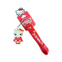 Sasta Lisanslı Silikon Anahtarlık 582648-kırmızı Hello Kitty