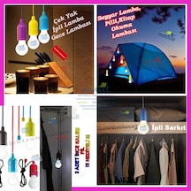 Çek Yak Ipli Lamba Gece Lambası Seyyar Lamba Pilli Kitap Okuma(463386997) Çok Renkli