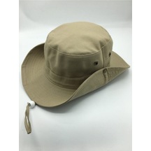 Reva Unisex Yazlık Katlanabilir Safari Fötr Şapkası Koyu Bej