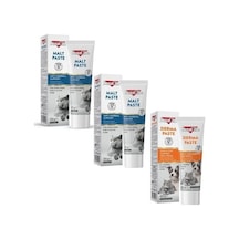 3'lü Kedi Bakım Seti: 2 Adet hairball Malt Macun + 1 Adet Derma Tüy Bakım Macunu 3x100g