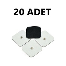 Kas Geliştirici 20 Adet Çıt Çıtlı 5x5 Tens Elektrodu 4'lü 5 Paket Beyaz