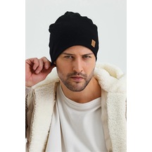Erkek Termal %100 Pamuklu Soft 2 Stil 1 Arada Bere Premium Cuts Serisi - Standart / Siyah Siyah