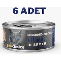 Pro Choice Deluxe Shredded Chicken & Mussels Yetişkin Kedi Konservesi 6 x 70 G