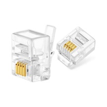 6P4C RJ11 4 Pinli Konnektör - RJ11 Jack - Telefon Kablo Uc 100 Ad
