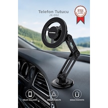 Premium Mobilde Taşıma Aparatı Mıknatıslı Jx052 Siyah Çok Amaçlı Araç İçi Telefon Tutucu
