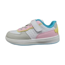 M.P Pepino 964 Cırtlı Unisex Çocuk Günlük Spor Ayakkabı Beyaz - Pembe - Turkuaz