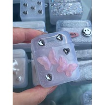 İphone Pro/pro2 Nesil Uyumlu Koruyucu Bluetooth Kulaklık Kılıfı Kelebek Desenli Kelebekler Airpods Pro/pro2 Nesil